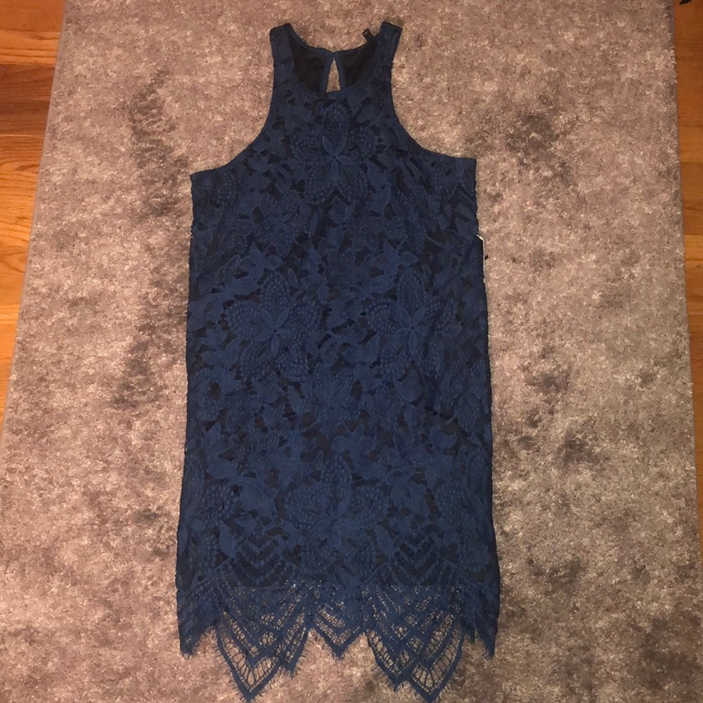 Navy Blue & Black Express lace Dress